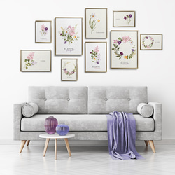 花のポスター　/ i1361 / ライラック、チューリップや水仙など　インテリアポスター 11枚目の画像