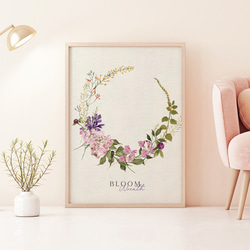 花のポスター　/ i1360 / ライラック、チューリップや水仙など　インテリアポスター 1枚目の画像