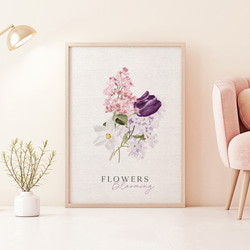 花のポスター　/ i1358 / ライラック、チューリップや水仙など　インテリアポスター 5枚目の画像