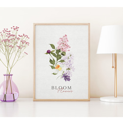 花のポスター　/ i1357 / ライラック、チューリップや水仙など　インテリアポスター 8枚目の画像