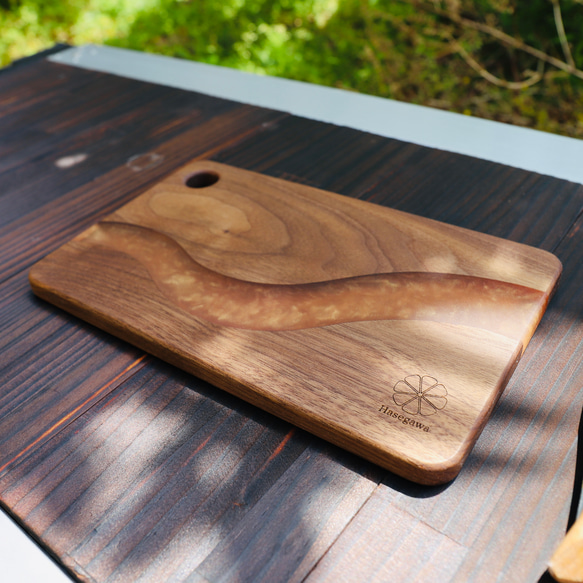 受注生産》リバーカッティングボード（ゴールドオレンジ） まな板