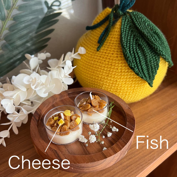 ペットフードキャンドル　-Cheese/Fish- 1枚目の画像