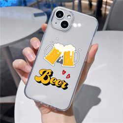 [父の日のプレゼント]ソフトIphoneケース ビールが好き かわいいスマホケース 安い 新作 耐衝撃 全機種対応 6枚目の画像