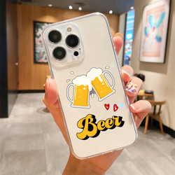 [父の日のプレゼント]ソフトIphoneケース ビールが好き かわいいスマホケース 安い 新作 耐衝撃 全機種対応 2枚目の画像