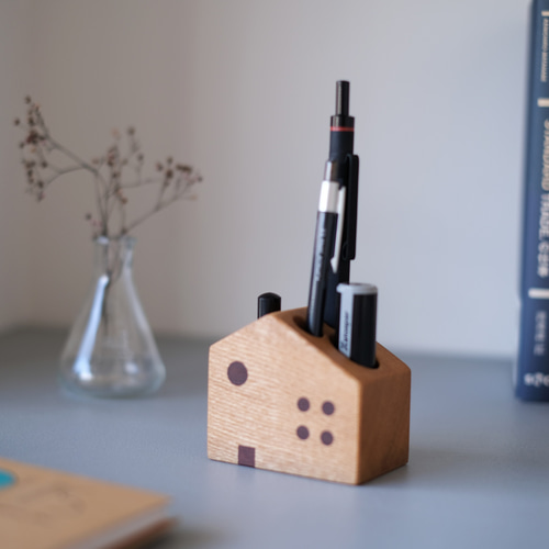 家型のペン・印鑑スタンド (シャチハタ対応) ペンケース ulue