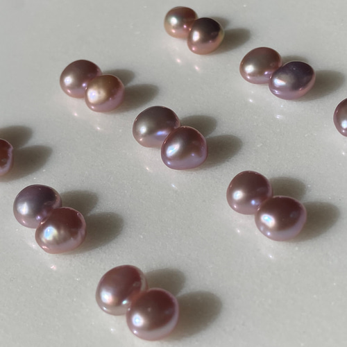 ✨ 7〜8mm✨パープル淡水パール✨小さめバロックパール✨バロック