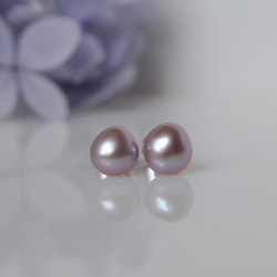 ✨ 7〜8mm✨パープル淡水パール✨小さめバロックパール✨バロック