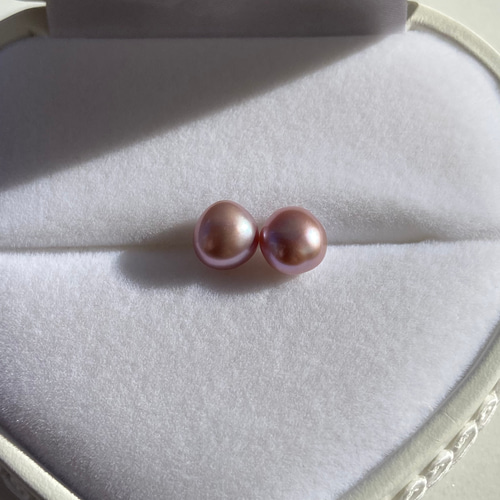 ✨ 7〜8mm✨パープル淡水パール✨小さめバロックパール✨バロック