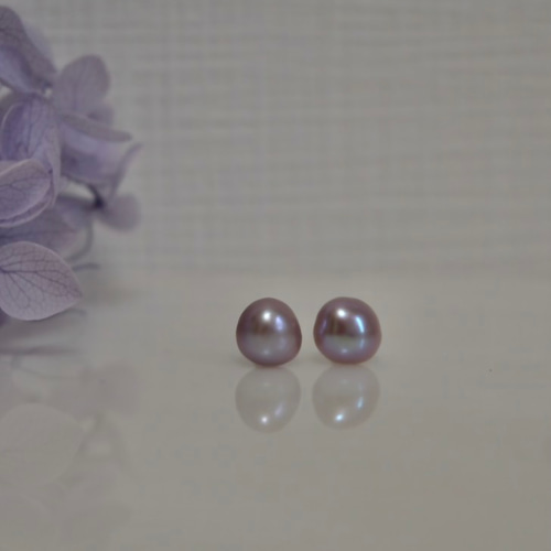 ✨ 7〜8mm✨パープル淡水パール✨小さめバロックパール✨バロック