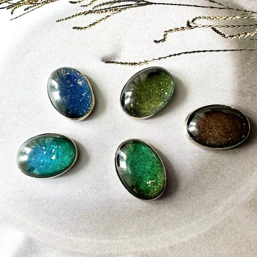 1個 1970s ヨーロッパ 18×13mm 温度で変化する ヴィンテージ