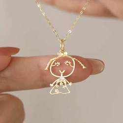 大好評♪思い出の絵をそのまま形あるネックレスへ♡完全オーダーメイド