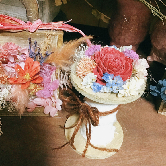 Creema限定クリスマス2024】 糸巻きアレンジオブジェ♡お揃いの  