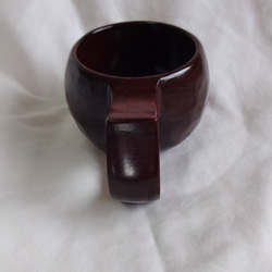 紫檀の一木彫りコーヒーカップ. 8枚目の画像
