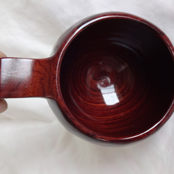 紫檀の一木彫りコーヒーカップ. 9枚目の画像