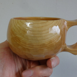 　ヒノキの一木彫りコーヒーカップ 12枚目の画像