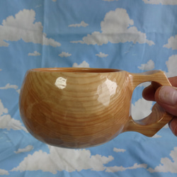 　ヒノキの一木彫りコーヒーカップ 11枚目の画像