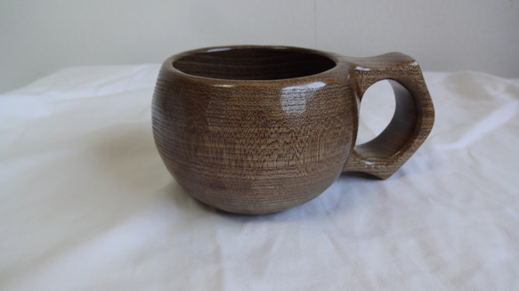 　神代ニレで作った一木彫りコーヒーカップ　 1枚目の画像