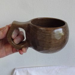 　神代ニレで作った一木彫りコーヒーカップ　 6枚目の画像