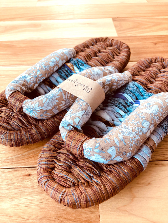 布ぞうり 布草履 ハンドメイド スリッパ ルームシューズ NO.39