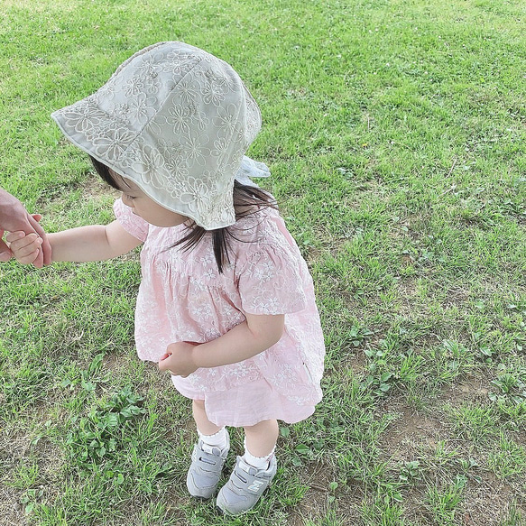 生地持ち込みオーダーメイド　帽子　材料持ち込みオーダー　紫外線予防　日焼け予防　かわいい帽子　キッズ帽子　帽子キッズ 6枚目の画像