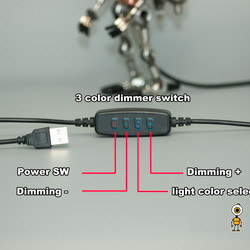 テーブルランプ ドッグ＆レストロボット デスクランプ 10枚目の画像