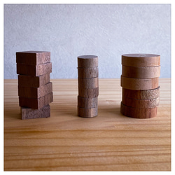 木製マグネット　ウォールナット　ミニ丸形 4枚目の画像