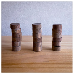木製マグネット　ウォールナット　ミニ丸形 6枚目の画像