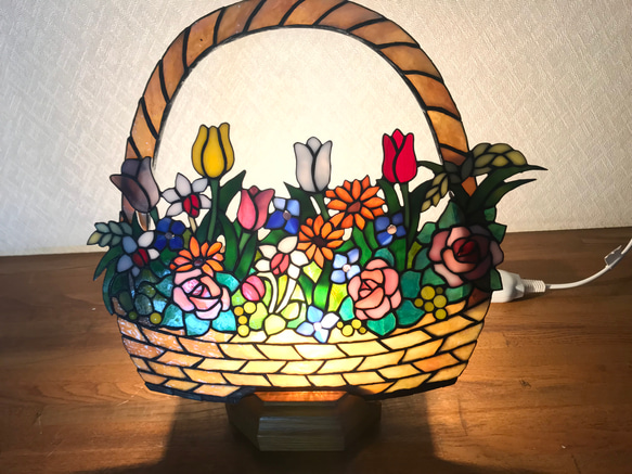 ステンドグラスパネル六角形 星