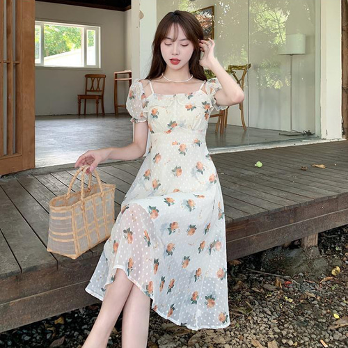 レディース 春 夏 ワンピース 花柄 オフショルダー 新品