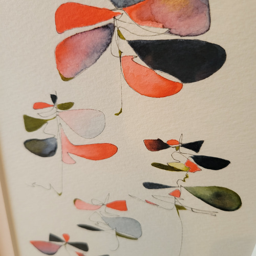 B5サイズ 額縁付 原画1点物 抽象画 水彩画 絵 花 アート 絵画 B5サイズ 額縁付 原画1点物 抽象画 水彩画 絵 花 アート 絵画