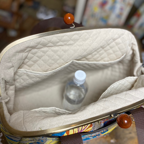 【和泉様】ボストン型バッグ　がま口　フランス生地ハンドメイド 楽天市場】ボストンバッグ 旅行バッグ がま口 ダレス 鍵付き