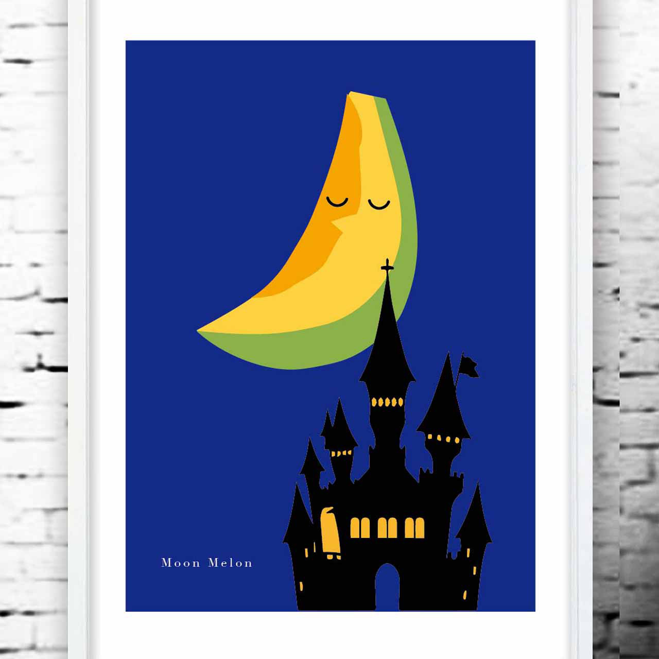 Moon　フルーツ　イラスト　ポスター　A4 A3 A2 A1　アートポスター　（アート　sei　新着順）検索　1501