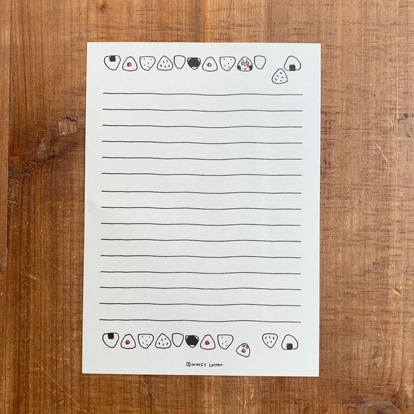 レターセット「おむすび」 2枚目の画像