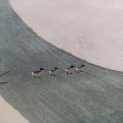 絵本なブックカバー『雪解けの湖畔』 3枚目の画像