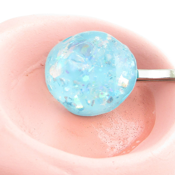 まだまだあの気持ちは、癒えないけれど、クォーツオーシャンビューなら大丈夫♪<1点ものヘアピン>HP125 1枚目の画像