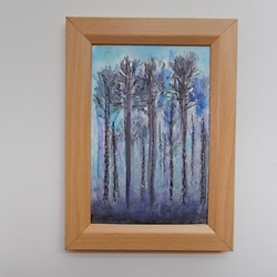 絵画 インテリア 水彩画 額絵 森の風景 2 1枚目の画像