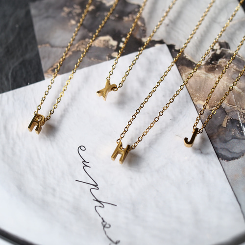 18k イニシャル ネックレスセット アルファベット ローマ字 18k イニシャル ネックレスセット アルファベット ローマ字