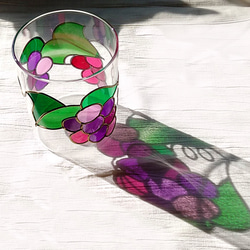 葡萄のガラスポット ステンドグラス風キャニスター 10枚目の画像