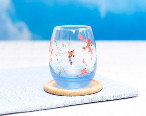 金魚が泳ぐグラス＊350ml［ID：C17055-1］ グラス 千花 -Chibana- 通販