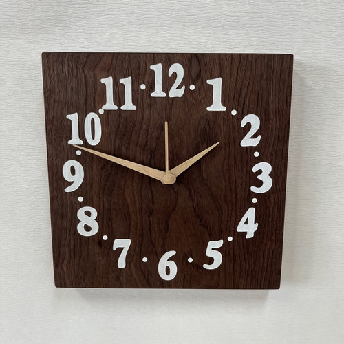 木の時計＜ウォールナット＞ 壁掛け時計 wnc-1135 掛け時計・置き時計