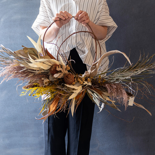 壁掛けドライフラワーリース ドライフラワー リース 壁飾り おしゃれ