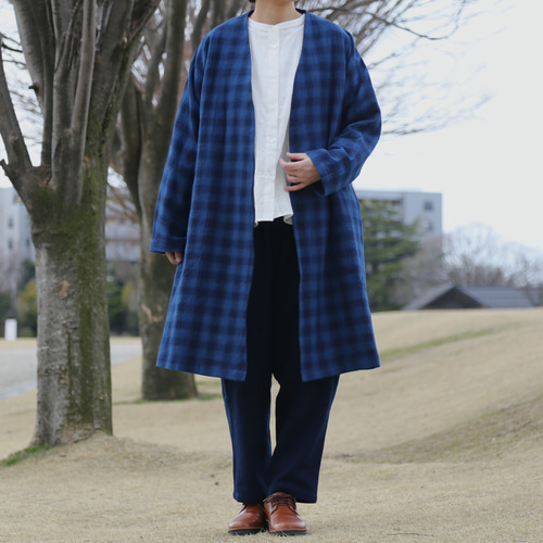 奥深い色合いの藍染ズボン ロングパンツ 絲佳 通販 16037722