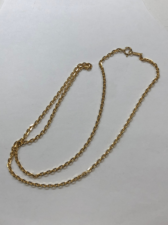 ✨ハイクオリティ✨k18 イエローゴールドギザギザネックレス