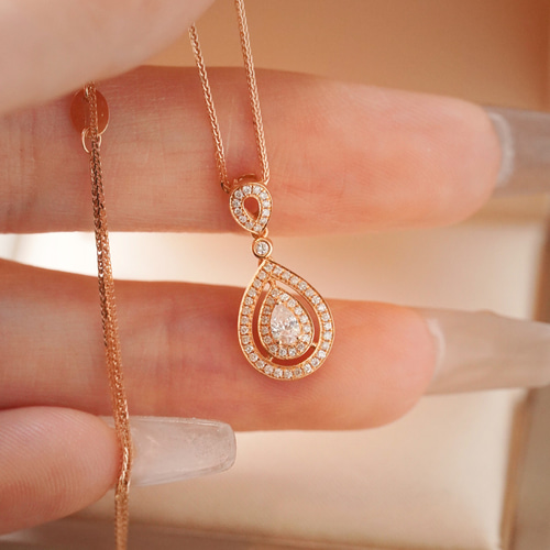 天然ダイヤモンドペンダントk18 ネックレス・ペンダント パール大好き  