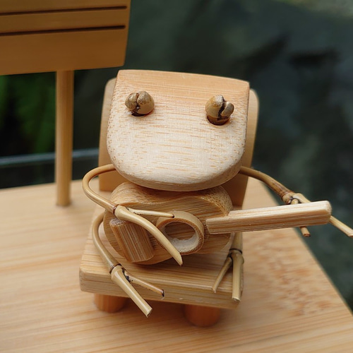 竹細工～カエルの音楽♪ 立体・オブジェ ひだまり竹工房 Creema店 通販