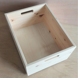 【在庫処分特価】-桧-　A4サイズ　高さM　スタッキング可 木箱 収納 ボックス 3枚目の画像