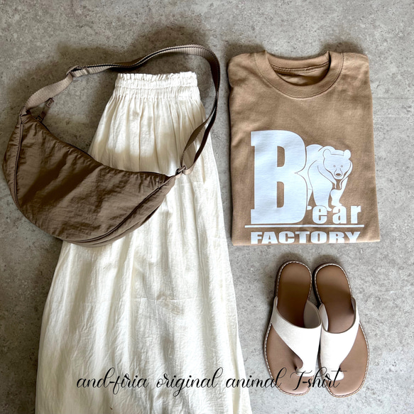 大號印花很可愛♪成人動物T卹“熊” 第3張的照片