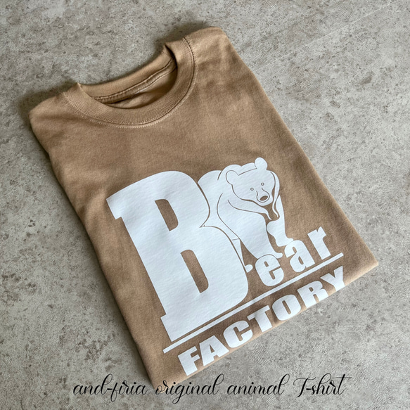 大號印花很可愛♪成人動物T卹“熊” 第2張的照片