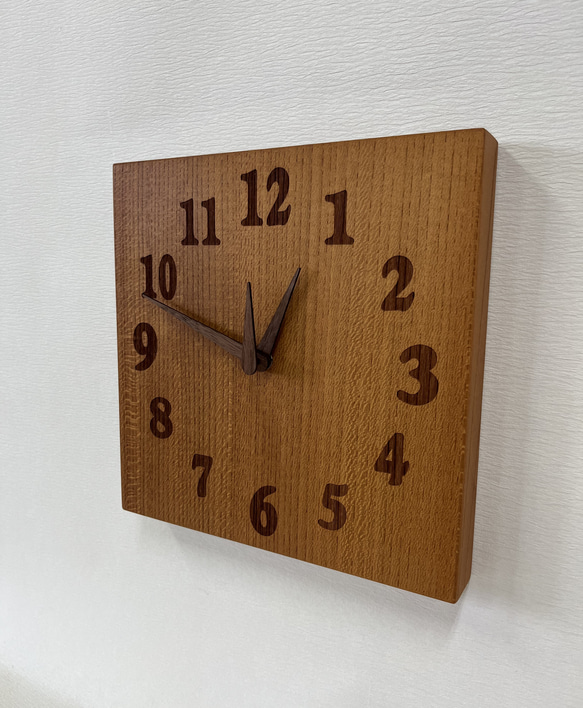 木の時計＜けやき＞　壁掛け時計　kec-1108 2枚目の画像