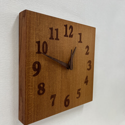 木の時計＜けやき＞　壁掛け時計　kec-1108 3枚目の画像